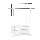 Вешалка Tetchair NY-3297 металл, 76-13043109-165см, хром/белый