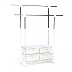 Вешалка Tetchair NY-3297 металл, 76-13043109-165см, хром/белый