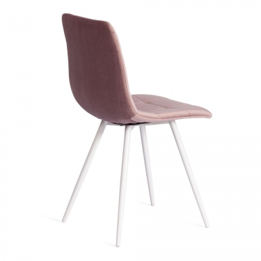 Стул Tetchair CHILLY mod. 7095-1 ткань/металл, 45x53х88 см, высота до сиденья 50 см, лавандовый barkhat 17/белый