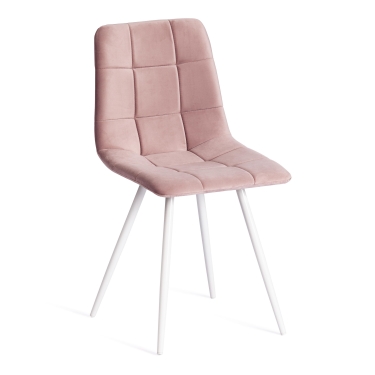 Стул Tetchair CHILLY mod. 7095-1 ткань/металл, 45x53х88 см, высота до сиденья 50 см, лавандовый barkhat 17/белый