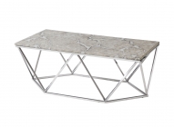 Журнальный столик Stool Group Авалон silver 12266 Серый мрамор