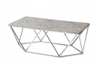 Журнальный столик Stool Group Авалон silver 12266 Серый мрамор