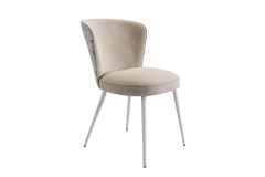 Стул Адам Мебельсон CHS.09 пломбир велюр/белый