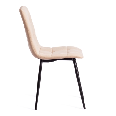 Стул Tetchair CHILLY MAX Велюр/металл , 45 х 54 х 90 см , бежевый/черный