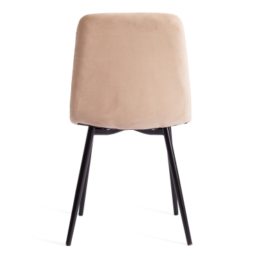 Стул Tetchair CHILLY MAX Велюр/металл , 45 х 54 х 90 см , бежевый/черный