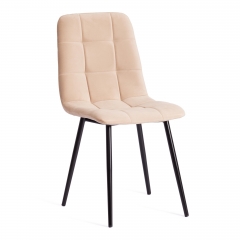 Стул Tetchair CHILLY MAX Велюр/металл , 45 х 54 х 90 см , бежевый/черный