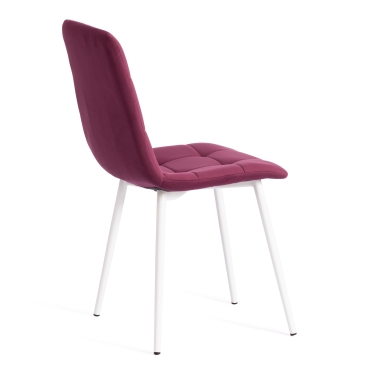 Стул Tetchair CHILLY MAX Велюр/металл , 45 х 54 х 90 см , темная фуксия/белый
