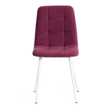 Стул Tetchair CHILLY MAX Велюр/металл , 45 х 54 х 90 см , темная фуксия/белый