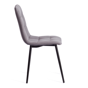 Стул Tetchair CHILLY MAX Велюр/металл , 45 х 54 х 90 см , темно-серый/черный