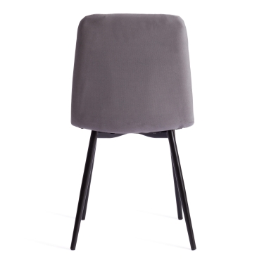 Стул Tetchair CHILLY MAX Велюр/металл , 45 х 54 х 90 см , темно-серый/черный
