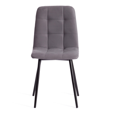 Стул Tetchair CHILLY MAX Велюр/металл , 45 х 54 х 90 см , темно-серый/черный