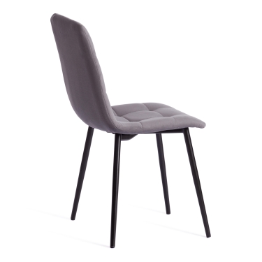 Стул Tetchair CHILLY MAX Велюр/металл , 45 х 54 х 90 см , темно-серый/черный