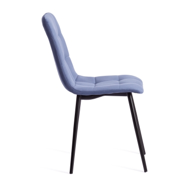 Стул Tetchair CHILLY MAX Велюр/металл , 45 х 54 х 90 см , серо-голубой/черный