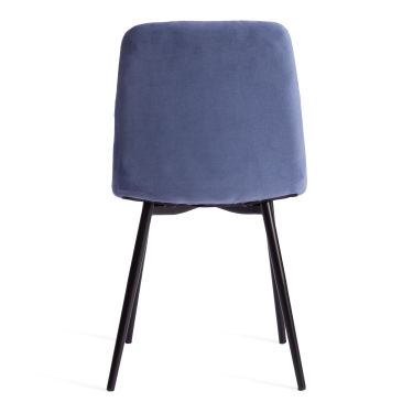 Стул Tetchair CHILLY MAX Велюр/металл , 45 х 54 х 90 см , серо-голубой/черный