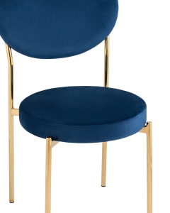 Стул Stool Group Барбара gold велюр Королевский синий