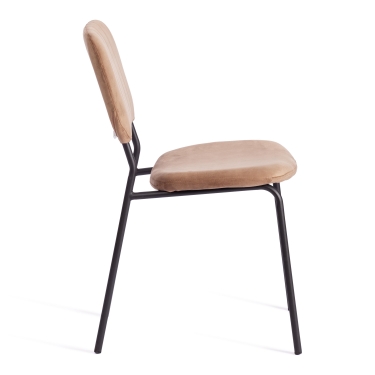 Стул Tetchair CAROL mod. UC06 металл, вельвет, 45 х 56 х 82 см, Brown коричневый HLR11 / черный