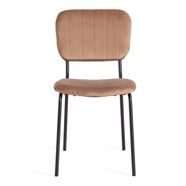 Стул Tetchair CAROL mod. UC06 металл, вельвет, 45 х 56 х 82 см, Brown коричневый HLR11 / черный