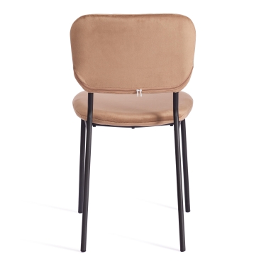 Стул Tetchair CAROL mod. UC06 металл, вельвет, 45 х 56 х 82 см, Brown коричневый HLR11 / черный