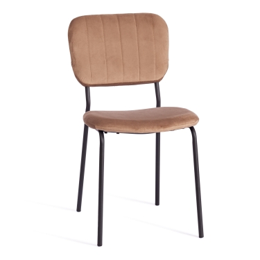 Стул Tetchair CAROL mod. UC06 металл, вельвет, 45 х 56 х 82 см, Brown коричневый HLR11 / черный