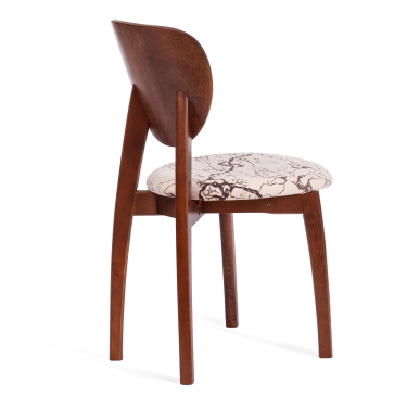 Стул Tetchair DIAMANTE мягкое сидение бук, 42x42x85см, коричневый, ткань Крекс Беж