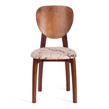 Стул Tetchair DIAMANTE мягкое сидение бук, 42x42x85см, коричневый, ткань Крекс Беж