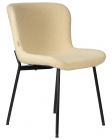 Стул обеденный DOBRIN DOBRIN MILO черные ножки, кремовый букле UF992-02