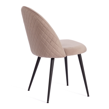 Стул Tetchair MONRO mod. 5144 металл/вельвет, 51x56x84 см, серо-бежевый HLR-9/черный