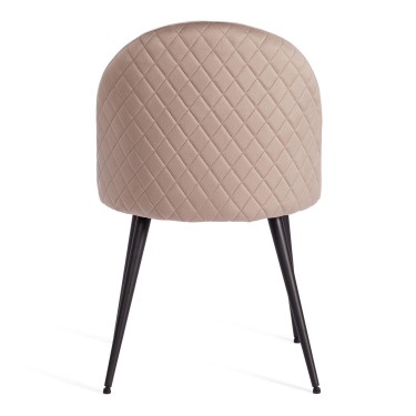 Стул Tetchair MONRO mod. 5144 металл/вельвет, 51x56x84 см, серо-бежевый HLR-9/черный