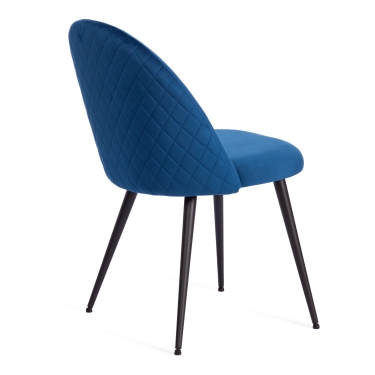 Стул Tetchair MONRO mod. 5144 металл/вельвет, 51x56x84 см, синий HLR 64/черный