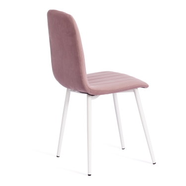 Стул Tetchair ARC Велюр/металл , 46 х 52 х 88 см, пыльно-розовый/белый