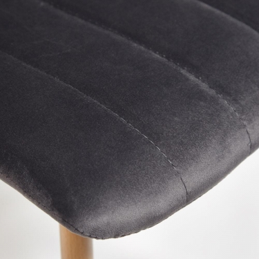 Стул Tetchair DUBLIN mod. 7066 металл,ткань, 45 х 56 х 88 х 51 см, серый вельвет/бук, G062-40