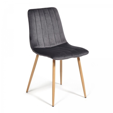Стул Tetchair DUBLIN mod. 7066 металл,ткань, 45 х 56 х 88 х 51 см, серый вельвет/бук, G062-40