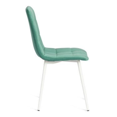 Стул Tetchair CHILLY MAX Велюр/металл , 45 х 54 х 90 см , бирюзово-зеленый/белый
