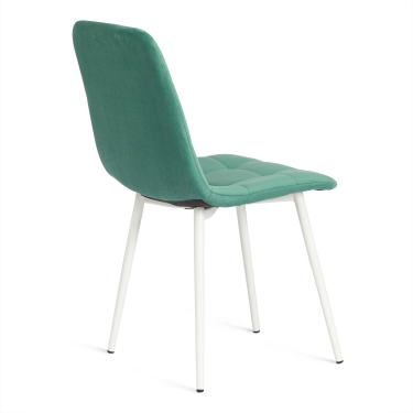Стул Tetchair CHILLY MAX Велюр/металл , 45 х 54 х 90 см , бирюзово-зеленый/белый