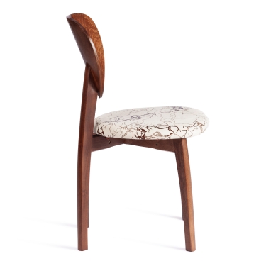 Стул Tetchair DIAMANTE мягкое сидение бук, 42x42x85см, коричневый, ткань Крекс Айвори