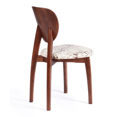 Стул Tetchair DIAMANTE мягкое сидение бук, 42x42x85см, коричневый, ткань Крекс Айвори