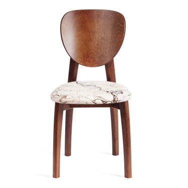 Стул Tetchair DIAMANTE мягкое сидение бук, 42x42x85см, коричневый, ткань Крекс Айвори