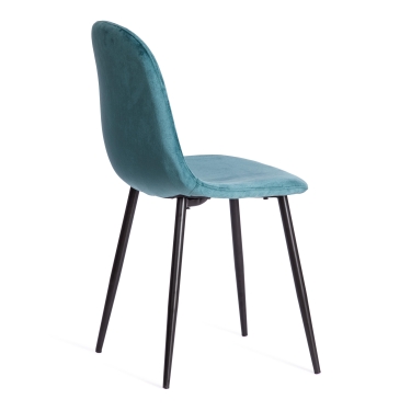 Стул Tetchair BREEZE mod. 4724 вельвет/металл, 44 х 53 х 87 см, Light pale green темно-бирюзовый HLR60 / черный