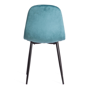Стул Tetchair BREEZE mod. 4724 вельвет/металл, 44 х 53 х 87 см, Light pale green темно-бирюзовый HLR60 / черный