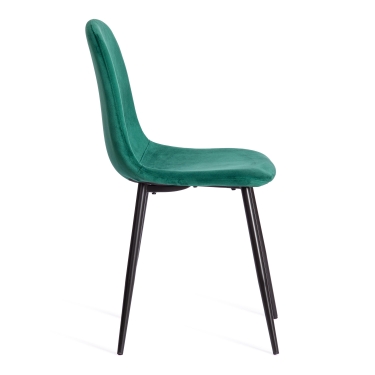 Стул Tetchair BREEZE mod. 4724 вельвет/металл, 44 х 53 х 87 см, Light dark green изумрудный HLR56 / черный
