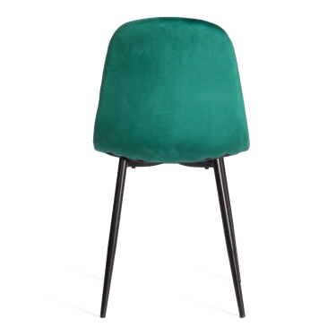 Стул Tetchair BREEZE mod. 4724 вельвет/металл, 44 х 53 х 87 см, Light dark green изумрудный HLR56 / черный