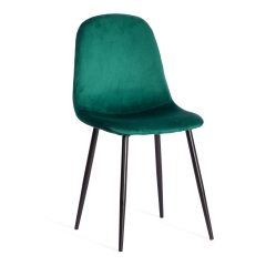 Стул Tetchair BREEZE mod. 4724 вельвет/металл, 44 х 53 х 87 см, Light dark green изумрудный HLR56 / черный
