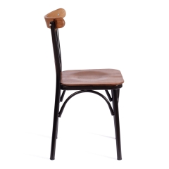 Стул Tetchair CROSSY mod. 251 металл/фанера, 42 х 49 х 84 см, walnut орех/черный