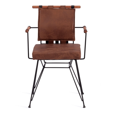 Стул Tetchair PRIX mod. 291 металл/экокожа, 53 x 57 x 80.5 см, brown коричневый PY-291