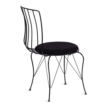 Стул Tetchair LALITA mod. 172 металл/ткань, 44 х 51.5 х 85 см, Black черный