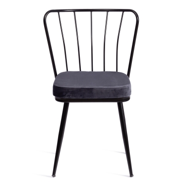 Стул Tetchair YANIS mod. 182 металл/вельвет, 42.5 х 50.5 х 82.5 см, black черный BF-16