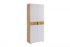 Шкаф двухдверный Мебельсон Бери MPR-024 Дуб крафт золотой/белое дерево