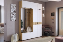 Прихожая Мебельсон Бери К4 Дуб крафт золотой/графит