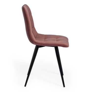 Стул Tetchair CHILLY mod. 7095 ткань/металл, 45x53х88 см, высота до сиденья 50 см, коралловый barkhat 15 /черный