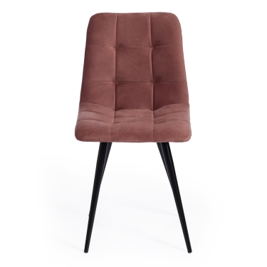 Стул Tetchair CHILLY mod. 7095 ткань/металл, 45x53х88 см, высота до сиденья 50 см, коралловый barkhat 15 /черный